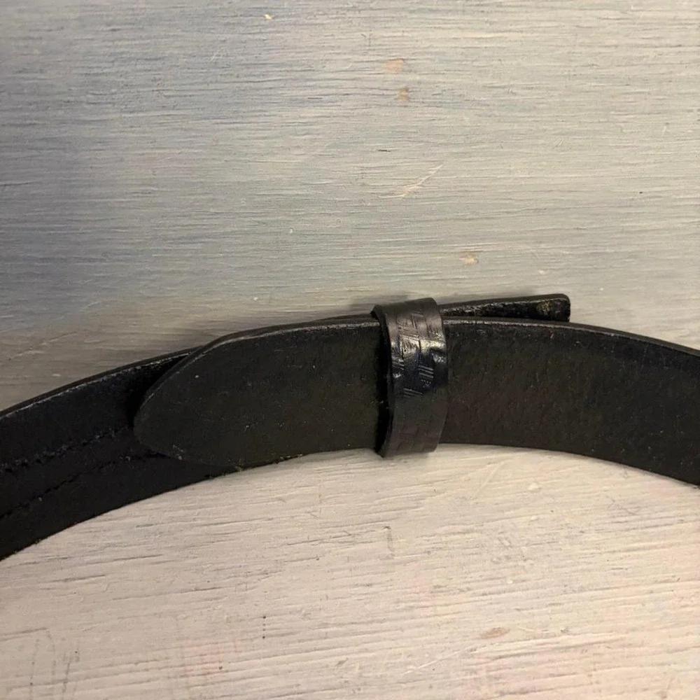 Guide Gear Genuine Black‎ Leather Embossed Weave Pattern Belt 42